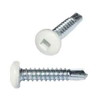 PSQTEK10114PW #10 X 1-1/4" Pan Head, Square Drive, Self-Drilling Screw, Polar White